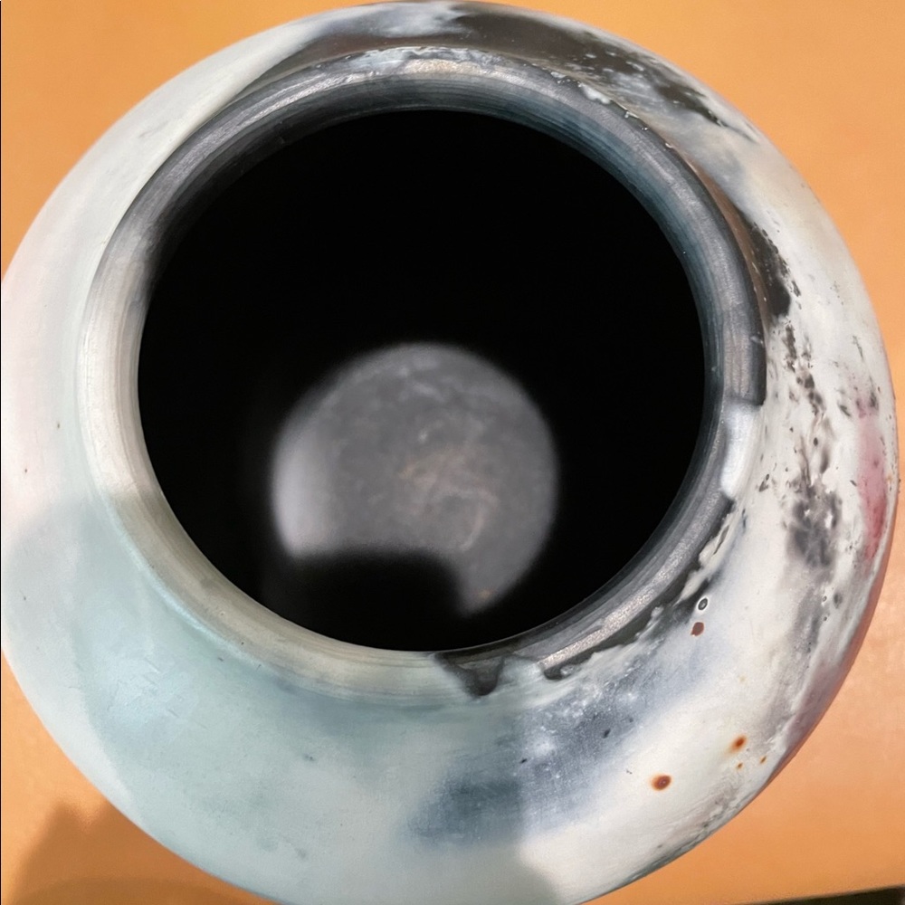 Raku Art Pottery Vessel - Picture 3 of 4